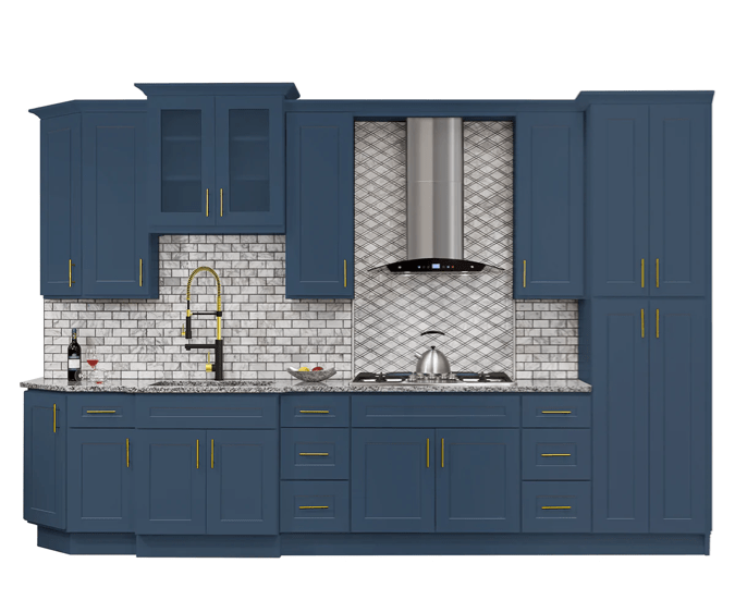 kitchen blue cabinets | Floor Magic